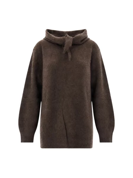 Sweter Parosh wełniany brązowy