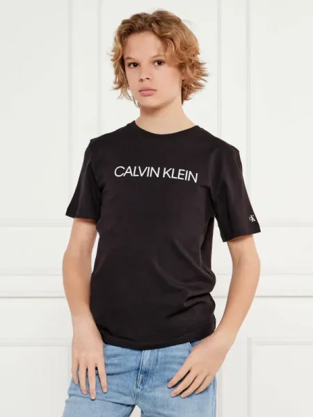 Calvin Klein Jeans Póló Institutional SS Fehér Regular Fit fekete
