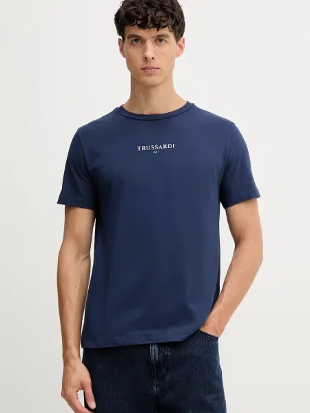 Тениска Trussardi с апликация тъмносиньо