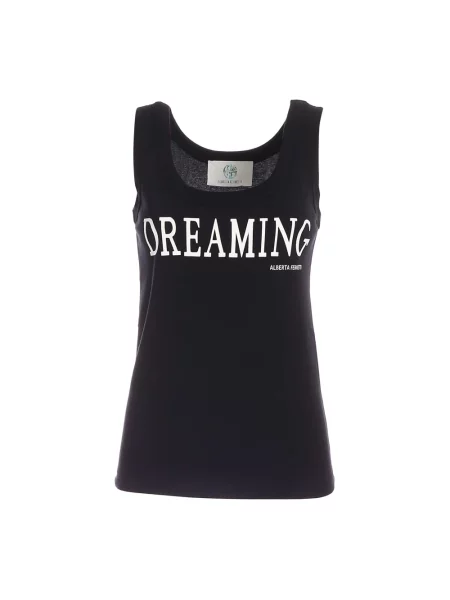 Top Alberta Ferretti bez rękawów czarny
