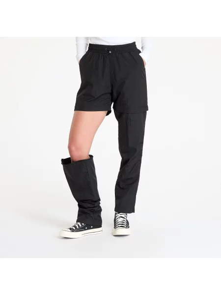 Παντελόνια Urban Classics Ladies Shiny Crinkle Nylon Zip Pants Black XS μαύρο