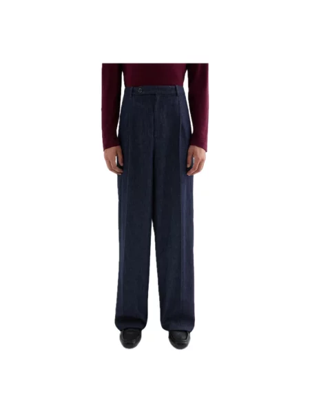 Spodnie Jil Sander niebieskie