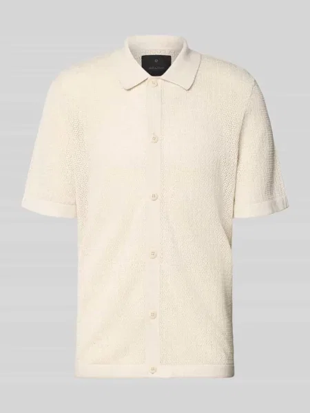 Koszula casualowa o kroju regular fit w imitacji dzianiny model Owen' Jack & Jones Premium beżowa