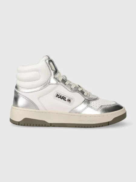 Кожени маратонки Karl Lagerfeld KREW KC сребристо