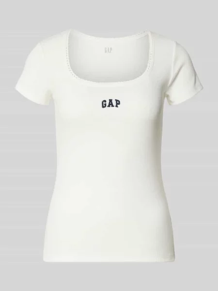 T-shirt z wyhaftowanym logo Gap