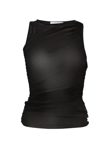 Top Patrizia Pepe cu volane negru