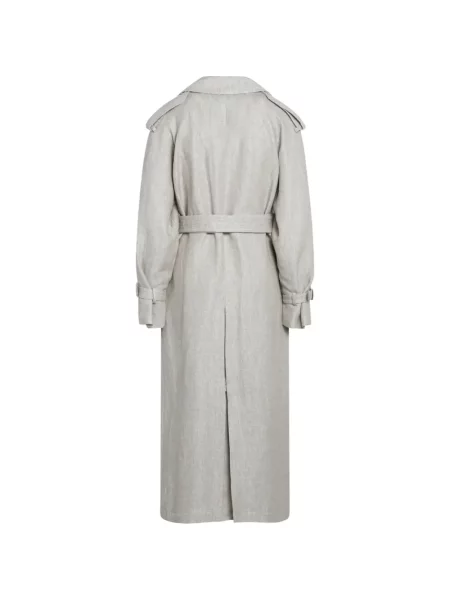 Cu centură palton Max Mara cu două rânduri de nasturi