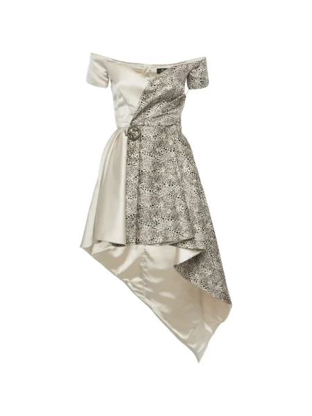 Sukienka mini Elisabetta Franchi z nadrukiem w panterkę garniturowa