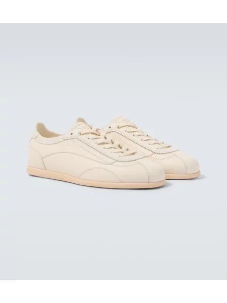 Sneakerși Brunello Cucinelli din piele alb
