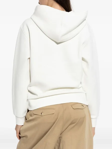 Hanorac cu glugă Lacoste cu broderie alb