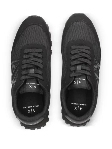 Sneakerși Armani Exchange plasă negru
