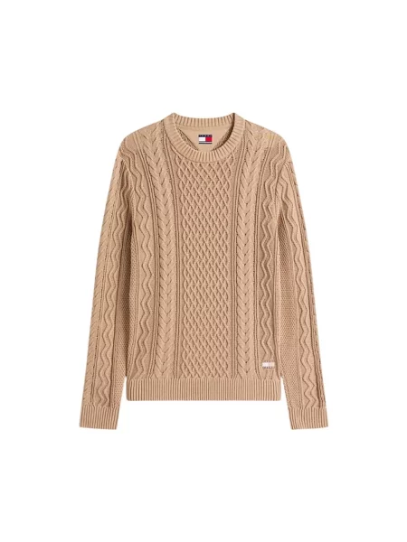 Sweter Tommy Jeans beżowy