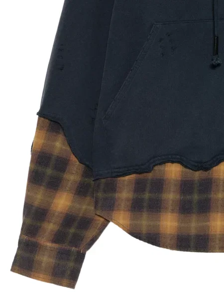 Hoodie Feng Chen Wang με φθαρμένο εφέ μπλε