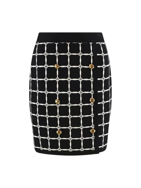 Spódnica Elisabetta Franchi z logo czarna