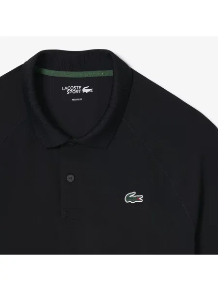 Lacoste Sportowa Koszulka Polo Ultra Dry I Regular Fit czarna