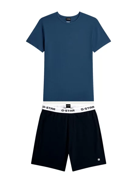 G-STAR Pijama scurtă SLATE' albastru
