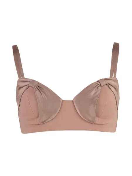 Top Elisabetta Franchi z krepy różowy