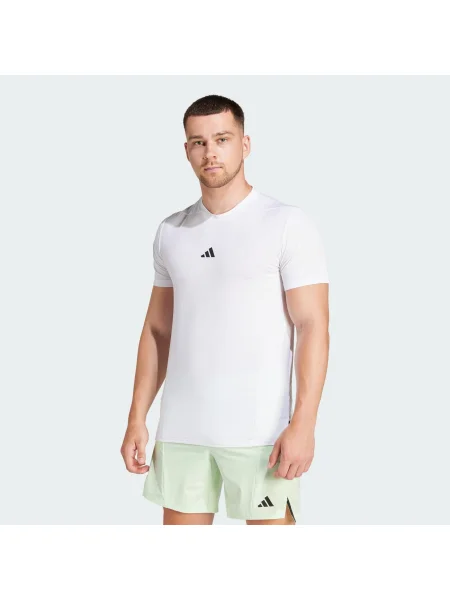 ADIDAS PERFORMANCE Tricou funcțional Designed for Training Workout negru alb