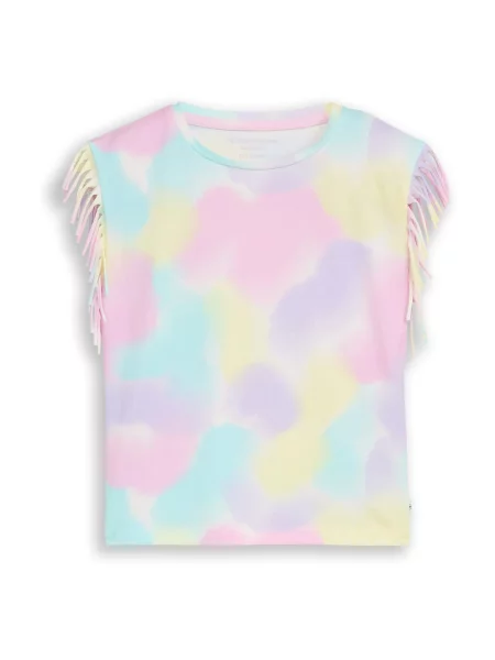 TOM TAILOR Top deschis / galben / lila / roz albastru