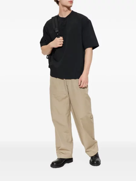 Pantaloni Emporio Armani din poplin