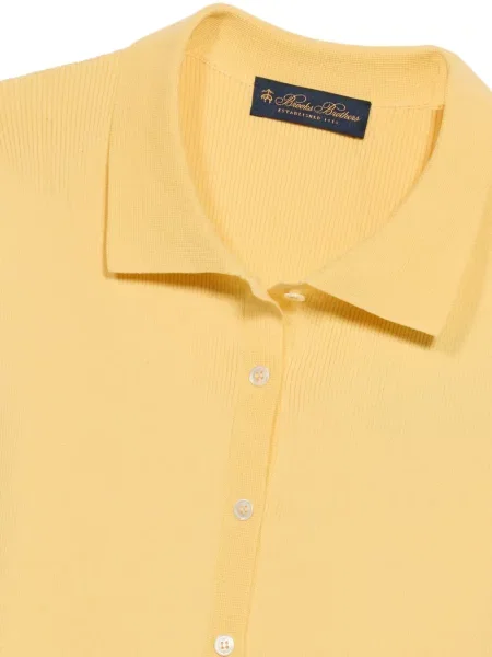 Cămașă Brooks Brothers tricotate galben