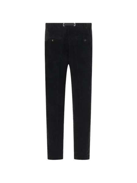 Cu centură pantaloni White Sand de catifea cord alb