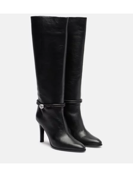 Кожени ботуши Isabel Marant черно