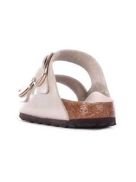 Papuci Birkenstock cu cataramă bej