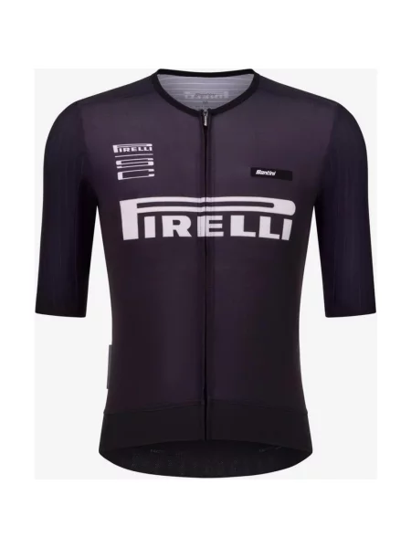 Koszulka rowerowa Santini x Pirelli Sport Club Fast krótki rękaw Sleek Cut M czarny