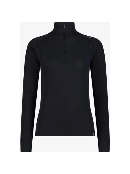 Koszulka termoaktywna CMP Unlimitech Performance Merino Half Zip z długim rękawem XXS czarny
