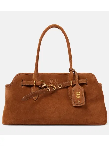 Torbica Miu Miu iz semiša rjava