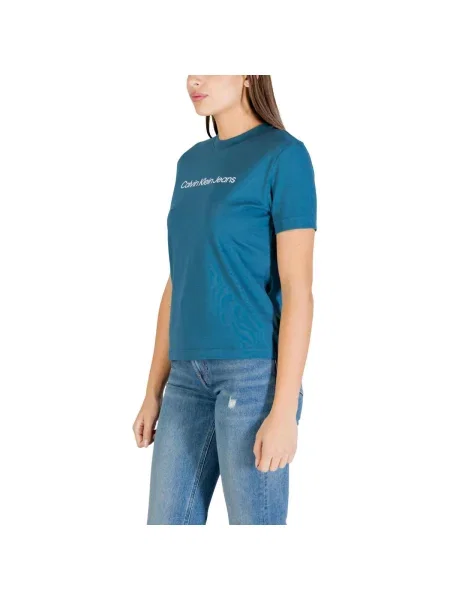 Tricou Calvin Klein cu autograf verde