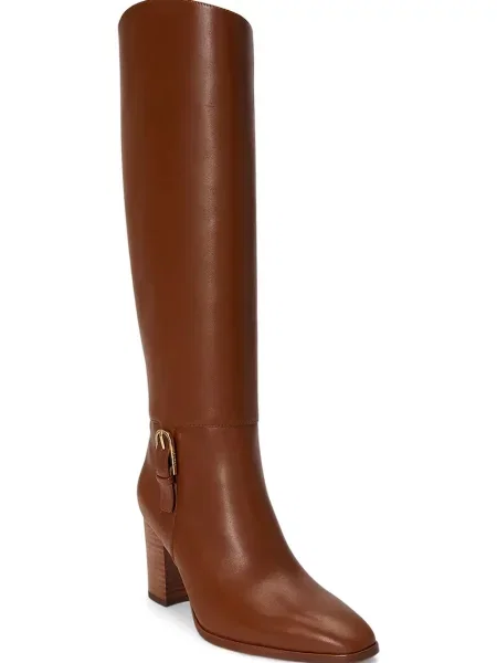 Lauren Ralph Lauren čižmy dámske kožené Rlyn Bk T Hl hnedá