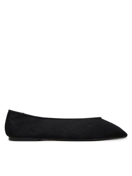 Calvin Klein Μπαλαρίνες Square Ballerina Aop Mesh μαύρο