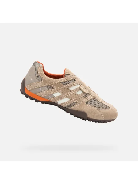 Sneakersy Geox w wężowy wzór beżowe