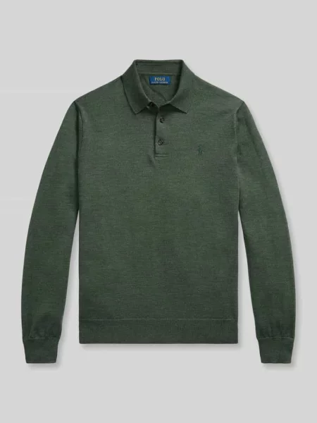 Sweter w kroju regular fit z czystej wełny Polo Ralph Lauren zielony