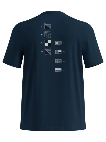 Koszulka z krótkim rękawem ODLO T-shirt crew neck s/s COTTON BLEND ODLO niebieska