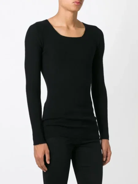 Pulover Rick Owens cu decolteu în U negru