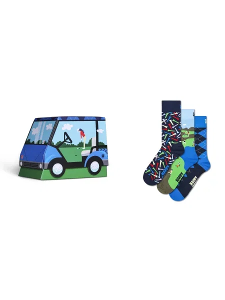 Happy Socks Ponožky Golf Cart / námornícka / svetlomodrá / olivová modrá