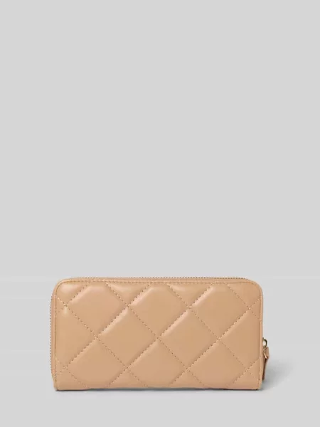 Portfel z detalem z logo model ‘OCARINA’ Valentino Bags beżowy