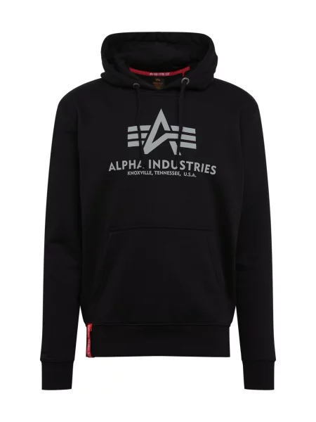 ALPHA INDUSTRIES Pulover negru alb