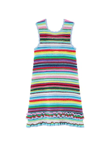 Rochie mini Ganni tricotate albastru