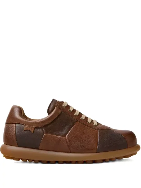 Sneakerși Camper cu șireturi din piele maro