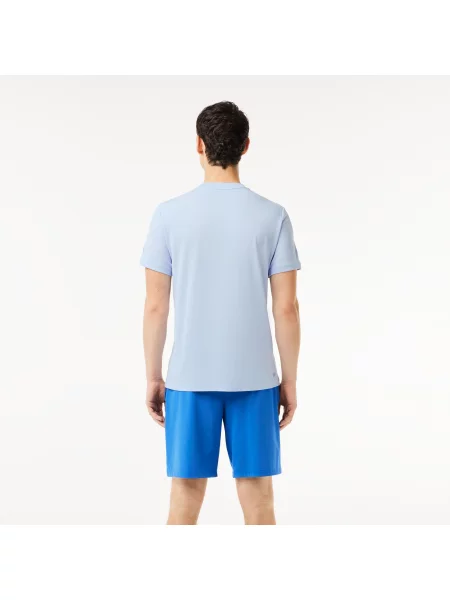 Lacoste Koszulka Sport X Novak Djokovic Regular Fit Crew Neck T-Shirt niebieski