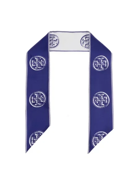 Chusta Tory Burch wiązana niebieska