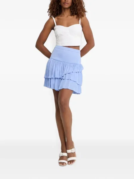 Top Guess cu broderie alb