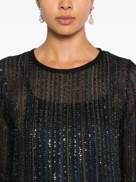 Rochie Missoni cu dungi de costum negru