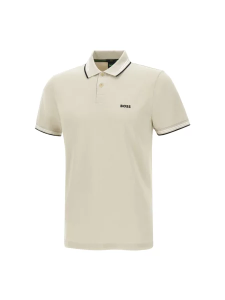 Koszulka polo Boss Green beżowa