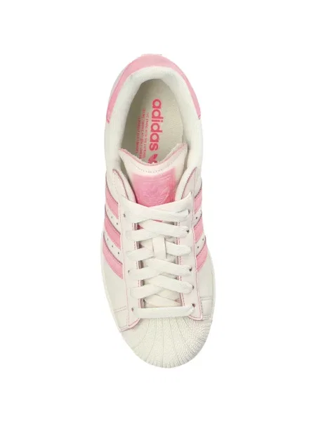 Sneakerși Adidas Superstar cu autograf alb
