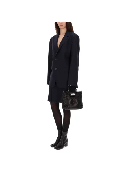 Spódnica midi Maison Margiela wełniana niebieska